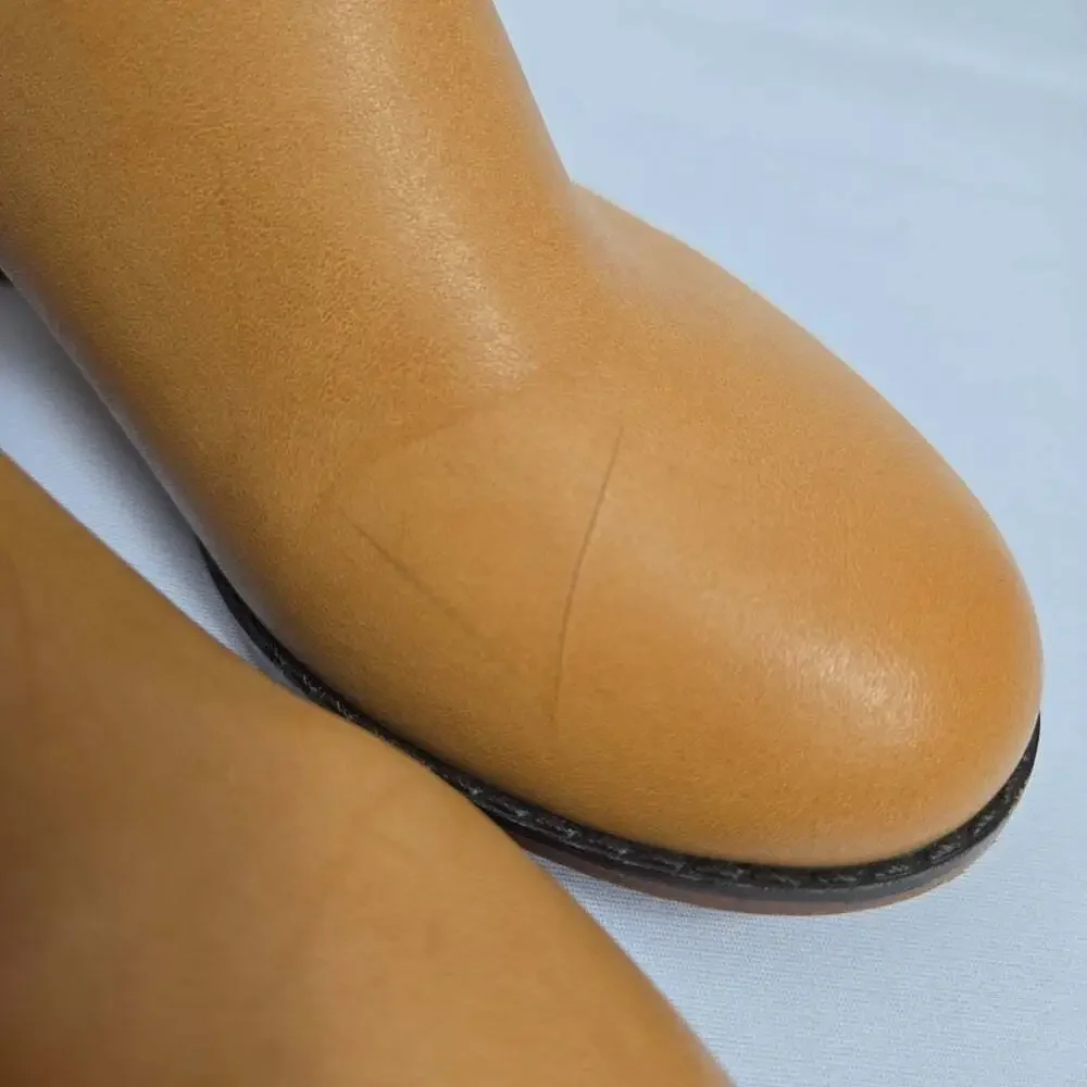 Zara Girls Tan Ankle Boots with Buckle Detail Size 33 (US 1 Youth)